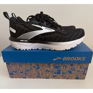 NEW Brooks Revel 6 Womens Running Shoes Black White 1203861B012 6.5 Medium B